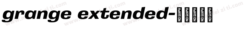 grange extended字体转换